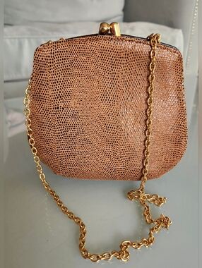 Inge Christopher Vintage Embossed Leather Mini Bag Retro Y2K